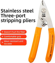 Stainless Steel Fiber Optical Three-mouthed Stripper Pliers