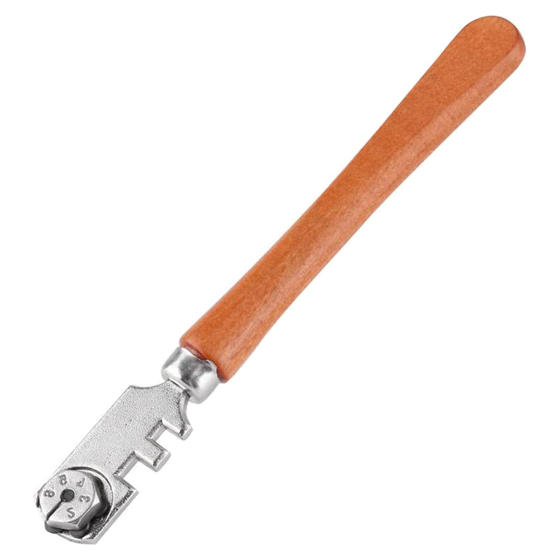 Six Wheels Glass Cutter with Wood Handle