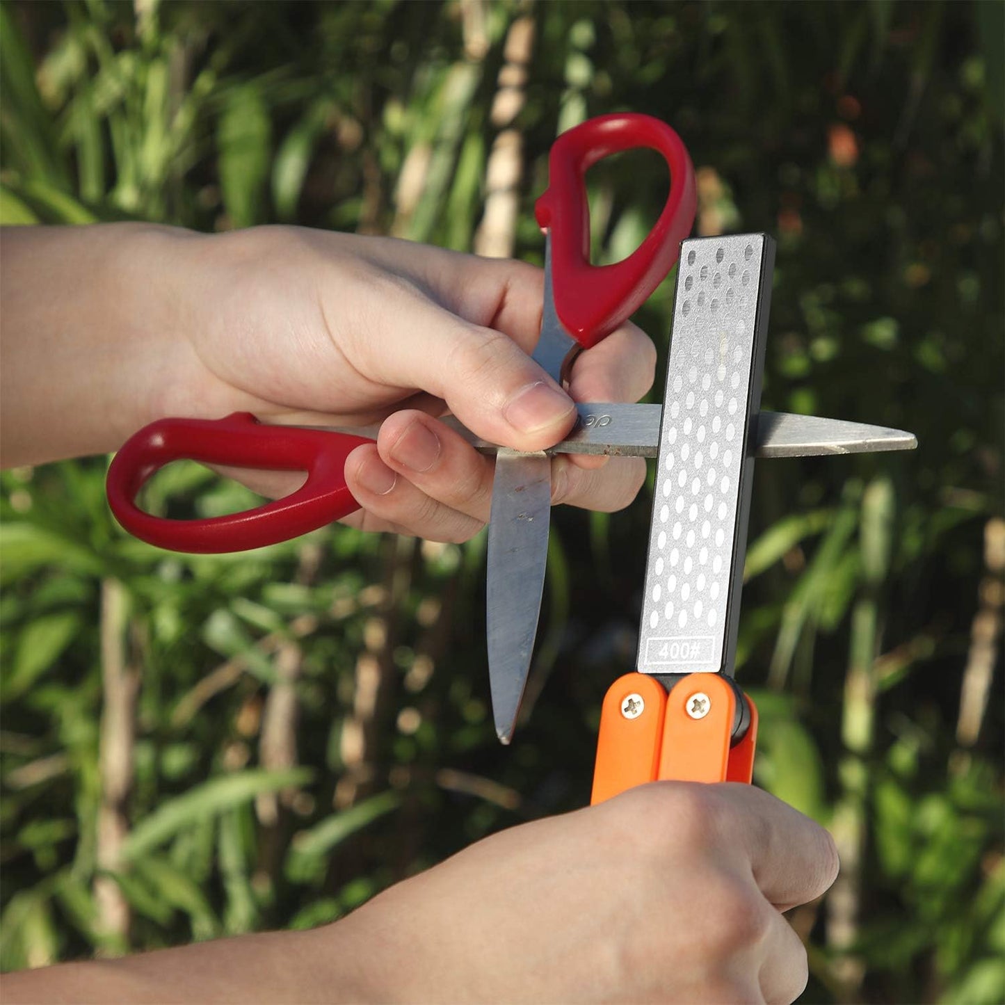 Garden Tool Diamond Sharpener 400/600 Grit Double-Sided