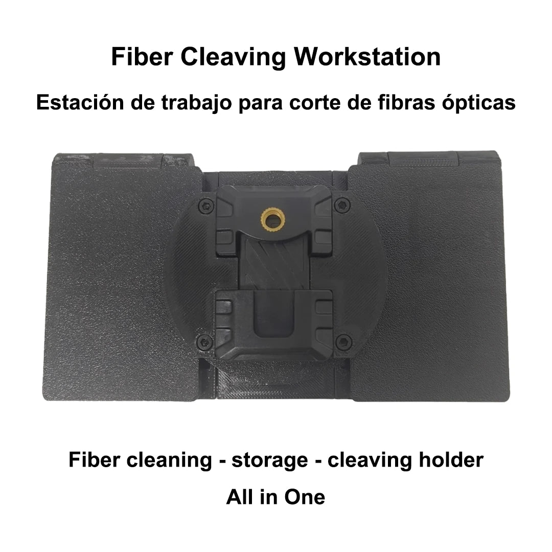 Fiber Cleaving Workstation - Integrated Fiber Storage and Rotatable Fiber Cleaver Platform