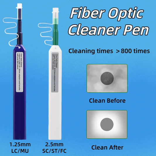 Caneta de limpeza de fibra óptica - Limpador de flange de conector de fibra 